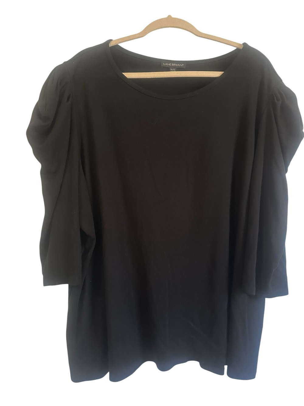 Lane Bryant black puff sleeves 3/4 shirt women’s 26/28